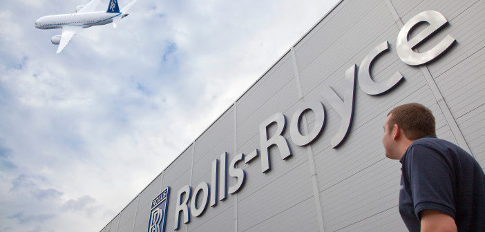787 and rolls-royce logo and employee