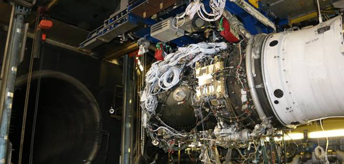 rolls-royce engine on test stand