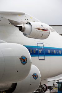 The MRJ engine on a Pratt & Whitney testbed