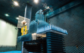 The antennae for the JUICE mission to Mars under test in the Hertz chamber at Noordwijk in Holland (Image: ESA)