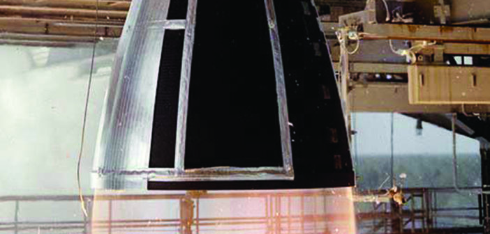 n RS-68 engine undergoing hot-fire testing at NASA’s Stennis Space Center