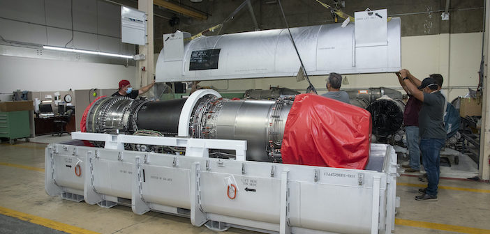 The F414-GE-100 engine unload