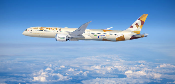 An Etihad Airways 787-10 Dreamliner decked out with special equipment that can enhance safety and reduce CO2 emissions and noise has commenced flight testing this week for Boeing’s ecoDemonstrator program