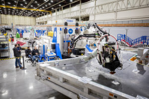 The X-59 QueSST composite wing skins are being manufactured at the Skunk Works factory in Palmdale, California