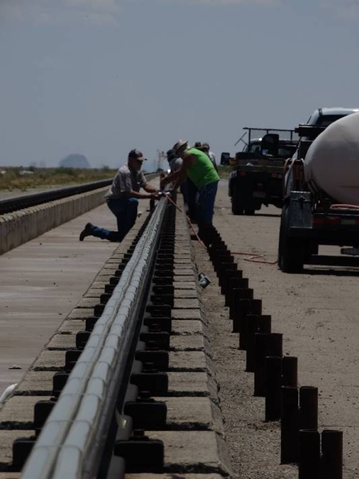 rail for hypersonic sled