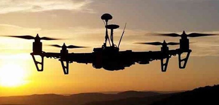Sunset drone
