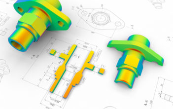 3D FEA model on CAD drawing