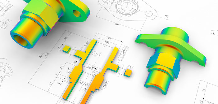 3D FEA model on CAD drawing