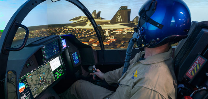 This 2017 image illustrates Boeing’s proposal for a simulator within the T-X system, which became T-7A Red Hawk (Photo: Eric Shindelbower/Boeing)