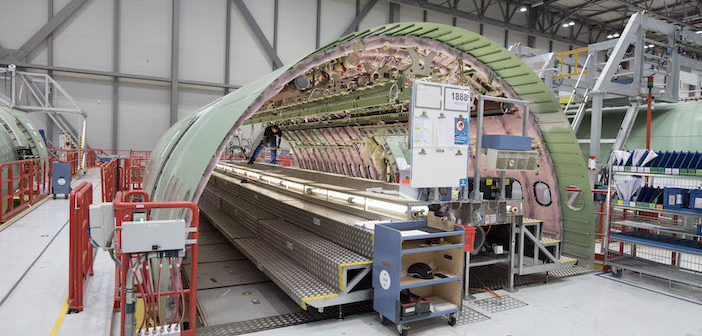 A330-800 fuselage production