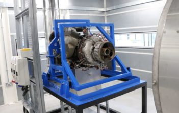 Engine on test rig