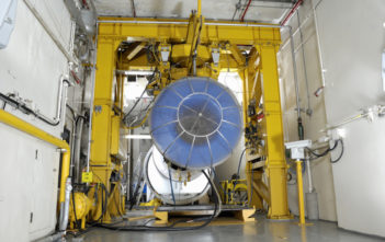 Jet engine in test rig