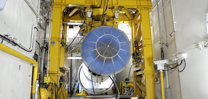 Jet engine in test rig