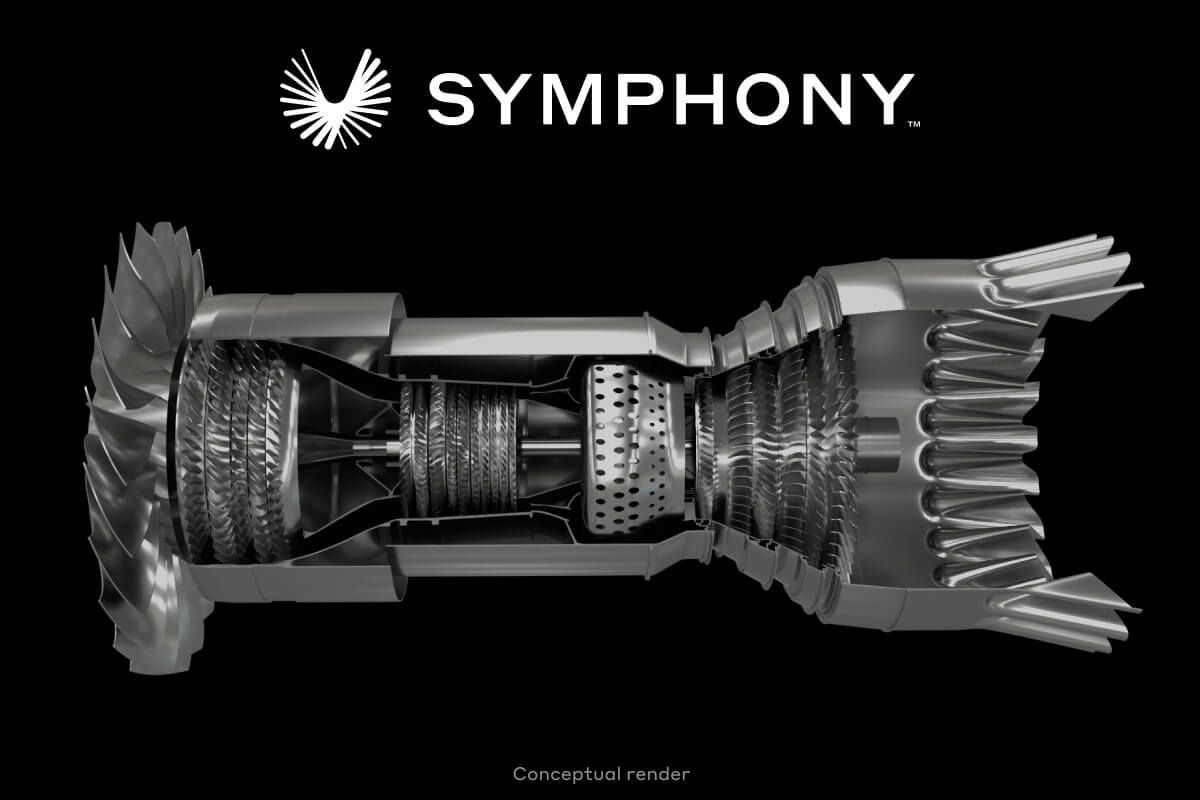 rendering of boom supersonic engine