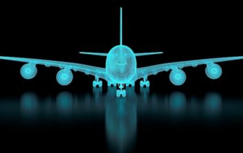 digital mesh of aircraft