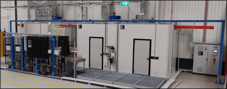 Mix tank-cabin FPI/PT system for the inspection of small and big helicopter components