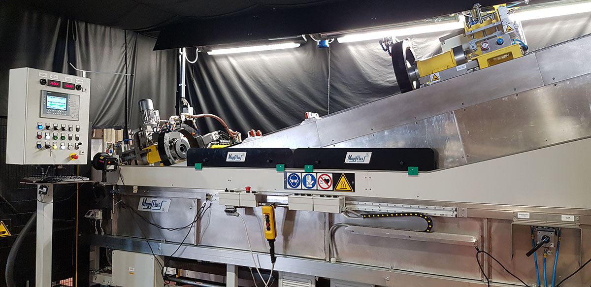 MPI/MT system for the inspection of turbine and compressor shafts
