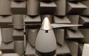 Researchers measure how ground effect increases propeller noise Propeller in wind tunnel