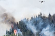 forest fire and drone