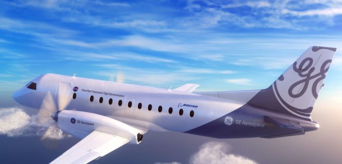 GE Aerospace joined NASA to unveil the paint scheme for the hybrid electric aircraft it will fly as part of NASA’s Electrified Powertrain Flight Demonstration (EPFD) project